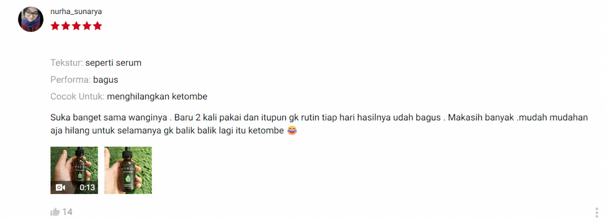 Ulasan pembeli ivogry pertama